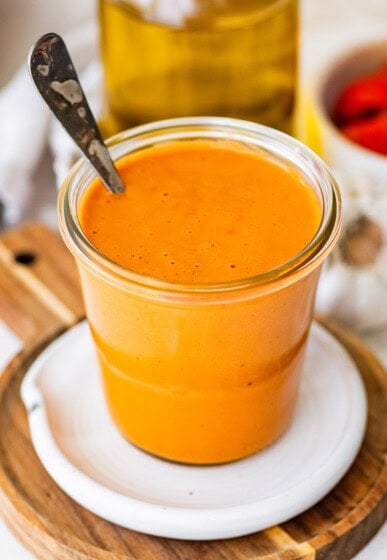 Creamy Roasted Red Pepper Dressing