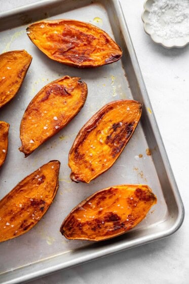 Oven Roasted Sweet Potato Halves