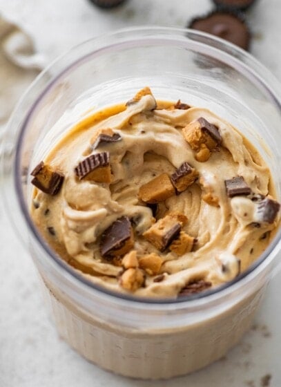 High-Protein Peanut Butter Cup Blizzard (Ninja Creami)